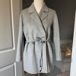 Theory Clairene D_Luxe New Divide Wool Cashmere Double Face Belted Coat P